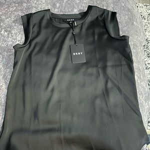 DKNY Foundations sleeve satin top